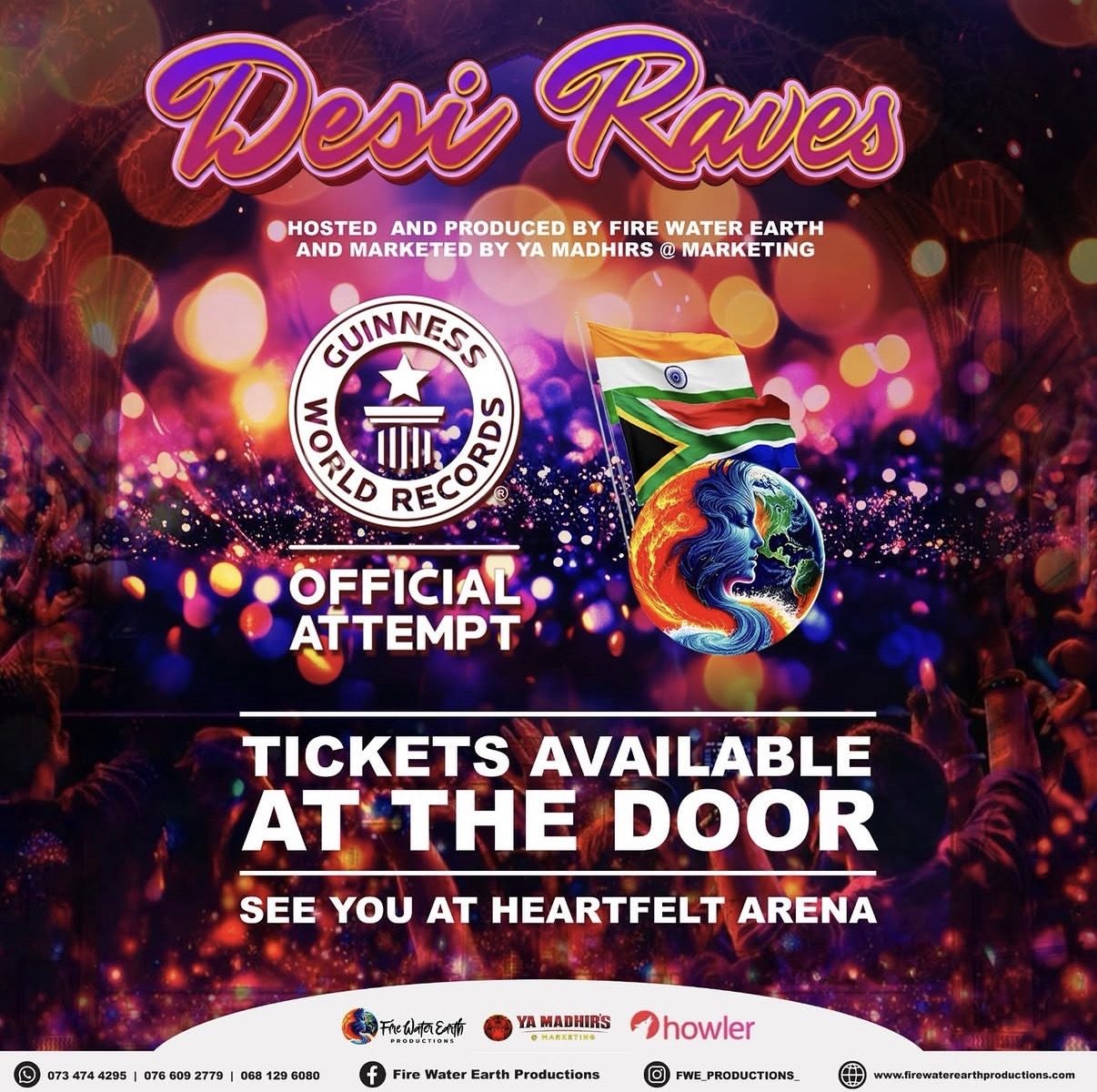 Desi Raves, official Guinness World Records attempt, Heartfelt Arena