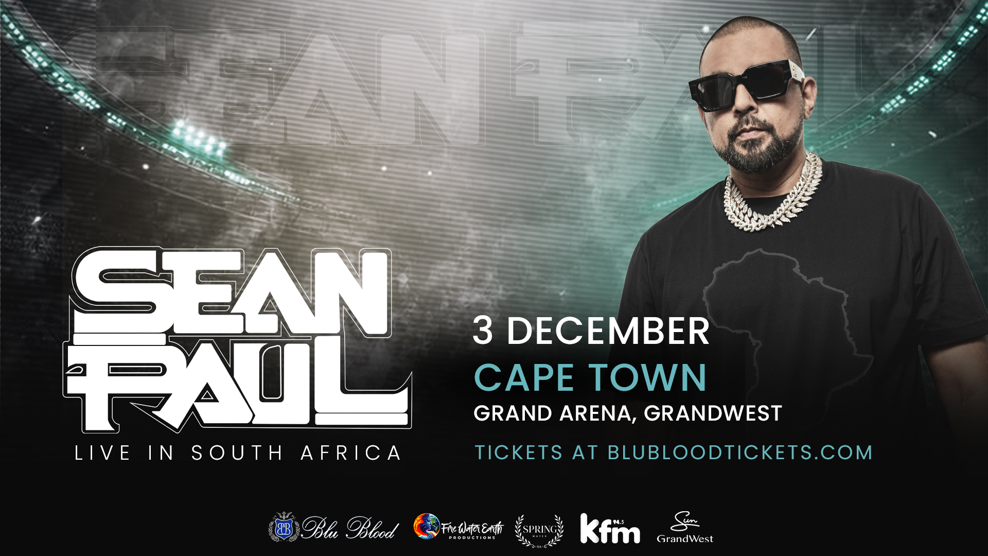 Sean Paul, Live in South Africa, Cape Town, 3 December, Grand Arena GrandWest